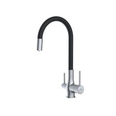 Смеситель для кухни Diadonna (Диадона) D49-19027BL под фильтр, чёрный