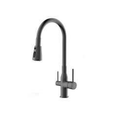 Смеситель для кухни Diadonna (Диадона) D49-19053QH серый графит