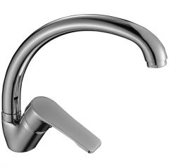 Смеситель для кухни Decoroom DR39021 одноручный для кухни с высоким повортным изливом, хром
