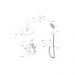 Душевая система Milardo (Милардо) Rora скрытого монтажа с тропическим душем и ручным душем, глянцевый хром, RORSB02M67