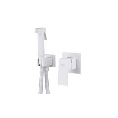 Смеситель Abber (Аббер) Daheim AF8225W с гигиеническим душем, белый матовый