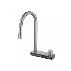 Смеситель Abber (Аббер) Wasser Kreis AF8114SP для кухни с выдвижной лейкой, сатин