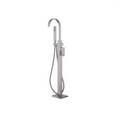 Смеситель Abber (Аббер) Wasserfall AF8615SP напольный для ванны с душем, сатин