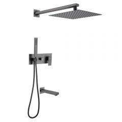 Душевая система Abber (Аббер) Daheim AF8217NG скрытого монтажа с изливом, никель