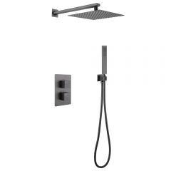 Душевая система Abber (Аббер) Daheim AF8251NG скрытого монтажа без излива, термостат, никель