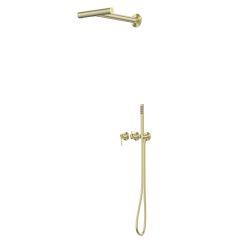 Душевая система Abber (Аббер) Perfekte 316 AF8A18BG скрытого монтажа без излива, золото брашированное