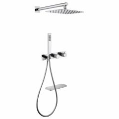 Душевая система Abber (Аббер) Rund AF8750 скрытого монтажа, термостат, хром