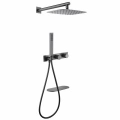 Душевая система Abber (Аббер) Rund AF8750NG скрытого монтажа, термостат, никель