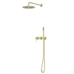 Душевая система Abber (Аббер) Wasser Kreis 316 AF8118BG скрытого монтажа без излива, золото брашированное