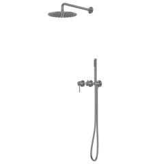 Душевая система Abber (Аббер) Wasser Kreis 316 AF8118BGG скрытого монтажа без излива, оружейная сталь брашированная