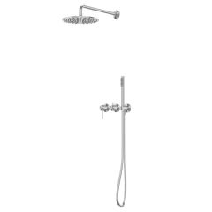 Душевая система Abber (Аббер) Wasser Kreis 316 AF8118BST скрытого монтажа без излива, сталь брашированная