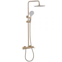 Душевая стойка Abber (Аббер) Emotion AF8816GL с изливом, золото матовое