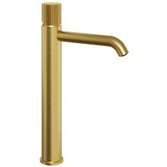 Смеситель для раковины Paini Cox Grip высокий 7GPJ205OLL брашированное золото