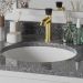 Смеситель для раковины Paini Domus без донного клапана 18PJ205PZ брашированное золото