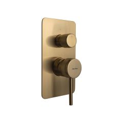 Смеситель для душа Allen Brau (Аллен Брау) Priority 5.31011-GB с внутренней частью, брашированное золото