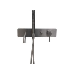 Встраиваемый смеситель для ванны и душа Allen Brau (Аллен Брау) Priority 5.31A05-MG с внутренней частью, брашированный графит