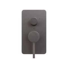 Встраиваемый смеситель для ванны и душа Allen Brau (Аллен Брау) Priority 5.31A11-MG с внутренней частью, брашированный графит