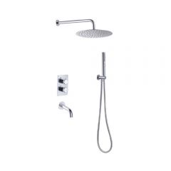 Встраиваемая душевая система Allen Brau (Аллен Брау) Priority 5.31014-00 со смесителем и термостатом, хром