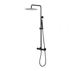 Душевая стойка Allen Brau (Аллен Брау) Fantasy 5.11001-31 со смесителем и термостатом, черный матовый