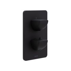 Встраиваемый смеситель для ванны и душа Allen Brau (Аллен Брау) Infinity 5.21116-31 с термостатом, с внутренней частью, черный матовый