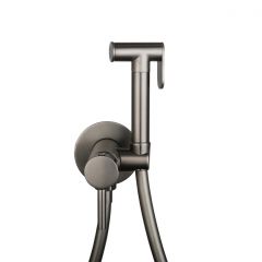 Смеситель для биде встраиваемый RoxenBath (РоксенБаз) Santi 500940-GM с гигиеническим душем, оружейная сталь