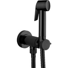 Гигиенический душ Bossini Paloma с прогрессивным смесителем, лейка пластиковая, шланг Сrоmоluх, цвет: черный матовый E37015B.073
