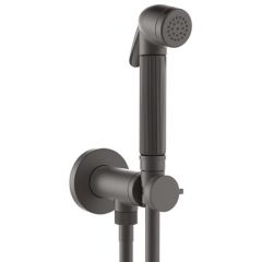 Гигиенический душ Bossini Nikita, с прогрессивным смесителем, лейка с клапаном подачи воды, шланг 125 см, цвет: черный матовый E37009B.073