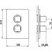 Смеситель Cisal Cubic встраиваемый термостатический с переключателем на 2 положения, цвет хром CU01810021
