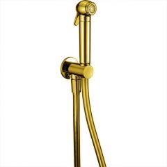 Гигиенический душ Cisal Shower с шлангом 120 см, вывод с держателем, цвет: золото SC00791024
