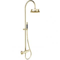 Душевая система Cisal Cherie термостатический смеситель для душа, верхний душ, ручной душ с держателем и шлангом, цвет: золото CEC8001024