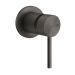 Встраиваемый смеситель Gessi 316, на 1/2, на 1 источник, внешняя часть, цвет: brushеd black mеtаl рvd 54019#707