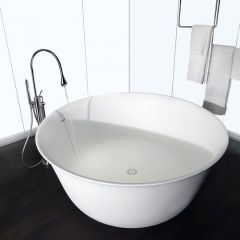 Напольный Смеситель Gessi Goccia термостатический для ванны с ручным душем, внешняя часть, цвет: хром 24978#031