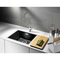 Смеситель для кухни AQG WOLLOBY, с гибким серым изливом, цвет хром 05WOL570GR
