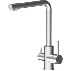 Смеситель для кухни AQG DUO, с фильтром, цвет нержавеющая сталь 05DUO560IS