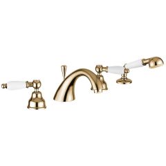 Смеситель на борт ванны Emmevi Deco Ceramic, с ручным душем, цвет бронза 121120/BR