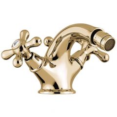 Смеситель для биде Emmevi Deco Classic, двухвентильный с донным клапаном, цвет бронза 12014/BR