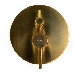 Смеситель для душа Emmevi Filobrass, встраиваемый в стену однорычажный на 3 выхода, с рычажным дивертерома, цвет брашированное золото 85029/ORS