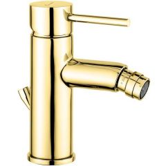 Смеситель для биде Emmevi Piper, однорычажный с донным клапаном, цвет золото 45004/OR