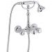 Смеситель для ванны Emmevi (Эммеви) The One Cloe, с ручным душем, металлические ручки + прозрачные крис, цвет хром 98011SW/CR