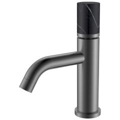 Смеситель Богеме (Boheme) Stick для умыв. низ. Gun Metal Mramor BLACK Комплект 121-GM-MR-B