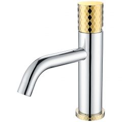 Смеситель Богеме (Boheme) Stick для умыв. низ. Chrome Diamond GOLD Комплект 121-CRG