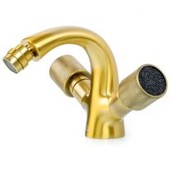 Смеситель Богеме (Boheme) для биде Royal Crystal black, бронза Комплект 316-Royal/CRST black