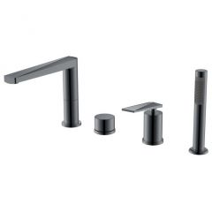 Смеситель Богеме (Boheme) врезной на борт ванны Venturo Shine Gun Metall 370-SGM