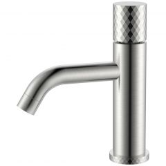 Смеситель Богеме (Boheme) Stick для умыв. низ. Nikel Brush низкий с ручкой Diamond 121-NB