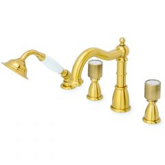 Смеситель Богеме (Boheme) врезной 4отв. Royal Cristal, бронза Комплект 391-Royal/CRST