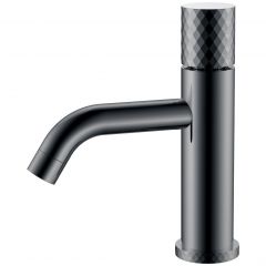 Смеситель Богеме (Boheme) Stick для умыв. низ. Shine Gun Metal низкий с ручкой Diamond 121-SGM