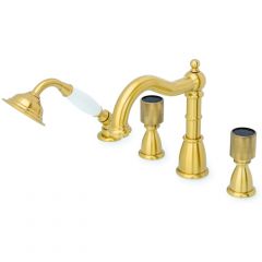 Смеситель Богеме (Boheme) врезной 4отв. Royal Cristal, бронза Комплект 391-Royal/CRST black