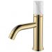 Смеситель Богеме (Boheme) Stick для умыв.низ.Gold Mramor WHITE Комплект 121-G-MR-W