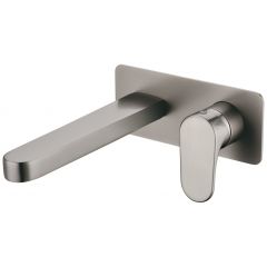 Смеситель Богеме (Boheme) для умывальника из стены Spectre Nickel Brush 455-NB