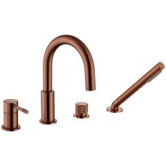 Смеситель Богеме (Boheme) врезной на борт ванны Uno Copper Brushed 460-CB